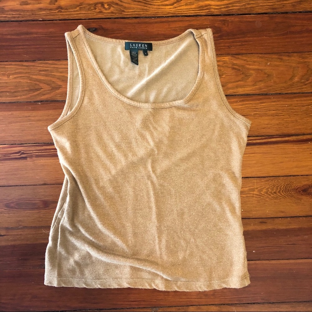Lauren Ralph Lauren Gold Tank Top